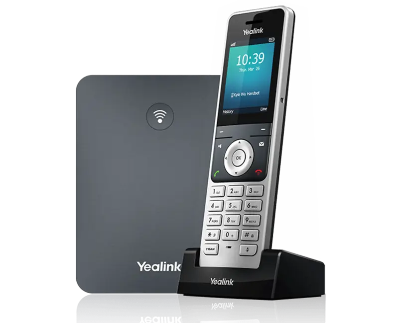 Yealink W76P cordless DECT business phone system with handset and base